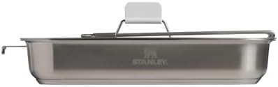 Stanley Wildfare Pro 5-Piece Stainless Steel Square Pan Cook Set | 10 in Fry Pan with Fold & Lock Handle | Cutting Board and Spatula | Camping Essentials for Your Camp Kitchen | BPA-Free