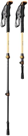 GOODE Bamboo Trekking Poles – Lightweight Adjustable Hiking Poles with Natural Bamboo Shaft, Cork Grip & Tungsten Tip – Collapsible Walking Sticks for Hiking, Backpacking & Travel