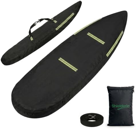 12-14 FT Kayak Cover, Made of 600D Oxford Fabric with a Cotton Lining. Features a Full-Coverage Design, Complete with Zippers and Fluorescent Straps.Suitable for Both Indoor and Outdoor Storage