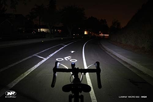 NiteRider Lumina Micro Sabre Bike Light Combo 650 Lumen Headlight 110 Lumen Taillight USB Rechargeable Bicycle LED Front and Back Light IP64 Waterproof Mountain Road Commuting MTB Cycling Safety Flash