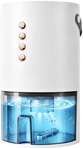 Small Dehumidifier,Ultra Quiet & Auto Shut Off Dehumidifier for Bedroom,1300ml Portable Mini Dehumidifiers for Damp, Mould,Moisture in Home,Wardrobe,Bathroom, Bedroom