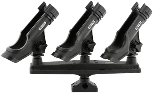 Scotty #256 Triple Rod Holder, black, one size
