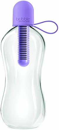 Bobble Classic Water Bottle, Filtered Water, BPA-Free Reusable Bottle, Soft Touch Carry Cap with Replaceable Carbon Filter for Sustainable Water and Hydration 18.5 oz (Lavender)