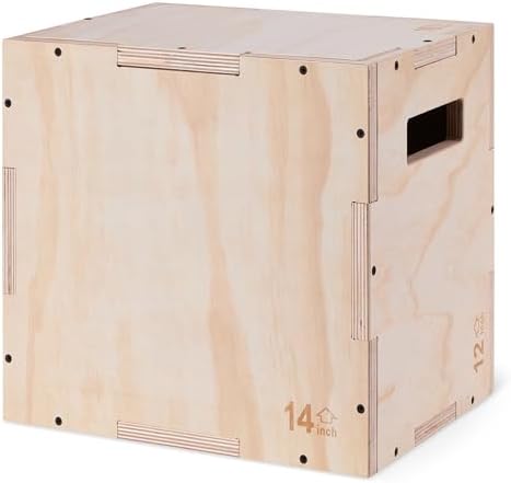 Amazon Basics Plyometric Jump Box, Plyo Box Jumps for Home Gym