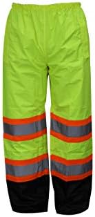 RW-CLA3-TLM55 AND OR77 Class 3 Rain suit, Jacket, Pants High Visibility Reflective Black Bottom