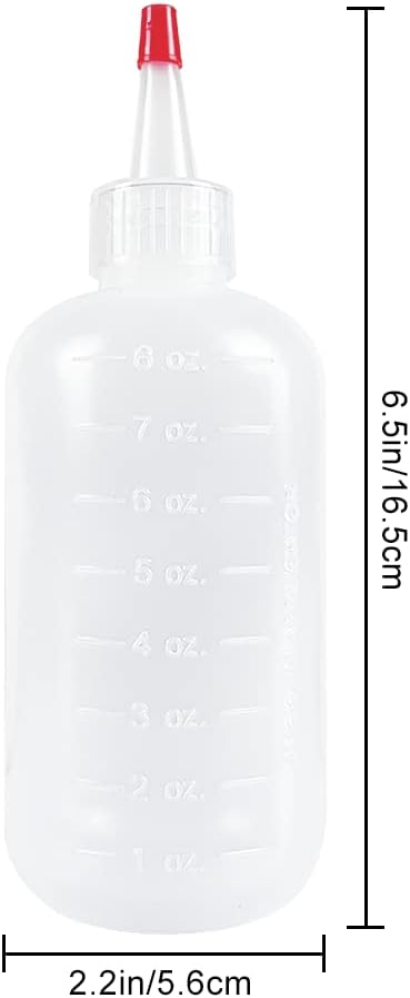 8 Pack 8 Ounce Plastic Squeeze Bottles With Caps Plastic Small Dispensing Bottles Crafts, Art, Glue, Kitchen
