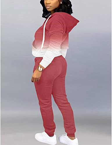 Mrskoala Two Piece Outfits for Women Tracksuit Sweat Suits Workout Jogging Sets Loungewear with Pocket Pink XXL