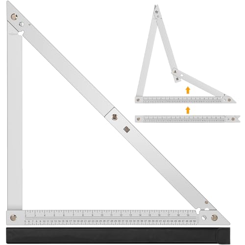 Relaxweex 24 Inch Folding Triangle Ruler Aluminum Framing Square
