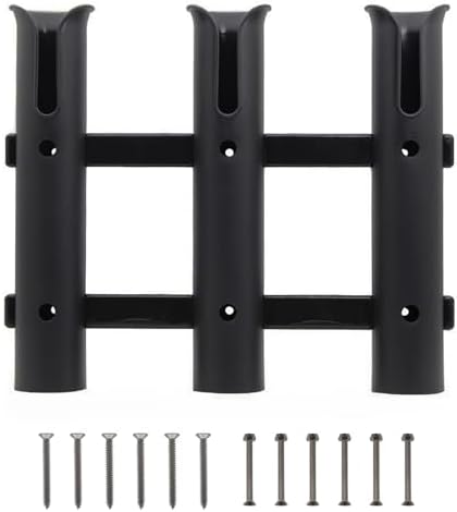 Fishing Rod Holder Bracket, Wall Mounted 3 Rod Rack Fishing Rod Holder for Boat Kayak Garage Storage or Truck