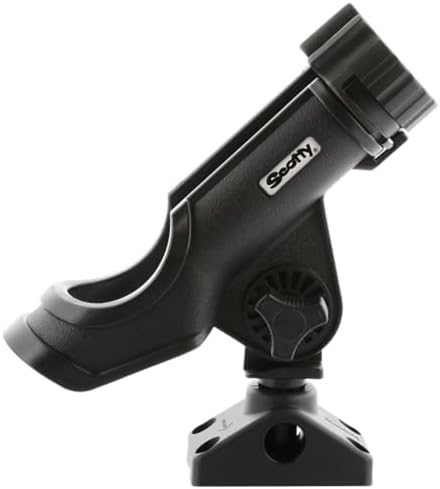 Scotty 230-BK-QUAD Powerlock Rod Holder with 241 Side/Deck Mount, Black