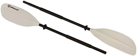 Attwood Kayak Paddle, Asymmetrical, 2-Piece, Heavy-Duty Aluminum with Comfort Grips, 7 Feet