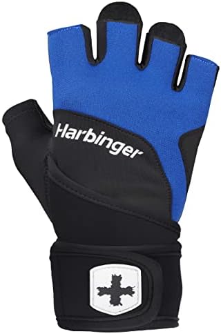 Harbinger Training Grip Wristwrap Weight Lifting Gloves, Unisex