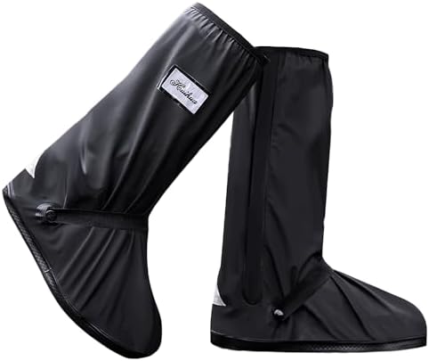 USHTH Black Waterproof Rain Boot Shoe Cover with Reflector (1 Pair)