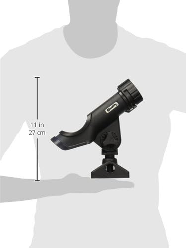 Scotty 230-BK-QUAD Powerlock Rod Holder with 241 Side/Deck Mount, Black