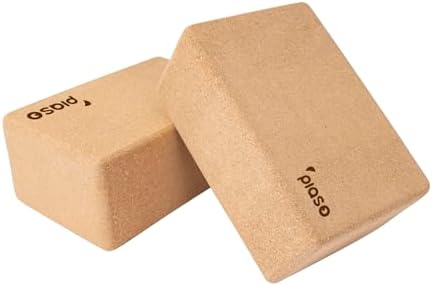 Cork Yoga Block 2 Pack for Pilates, Non-Slip & High Density Blocks