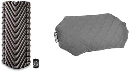 Klymit Static V Luxe 76" x 30" x 3" Sleeping Pad and Luxe Travel Pillow Bundle