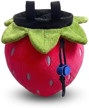 Strawberry Chalk Bag Rock Climbing Chalk Bag Suitable Bouldering Gym Indoor & Outdoor Climbing with Adjustable Belt
