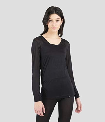 Terramar Women's Thermasilk Pointelle Scoop