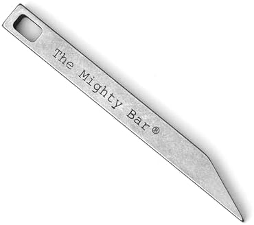 The Mighty Bar - Heavy Duty Keychain Prybar EDC Pry Bar for Every Day Carry Small Stainless Steel Key Chain Multitool Prybar for Keys - Made by Gear Spool