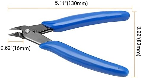 15 Pack 5 Inch Micro Wire Cutters,170 Wire Cutters with Internal Spring Small Side Flush Cut Pliers Precision Flush Cutters for Jewelry Making Professional Tools