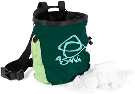 Chalk Bag for Rock Climbing & Bouldering with Waist Belt, Brush Loop, Fleece Liner, Cord Lock Enclosure - Complete with Hamster Ball Chalk Holder