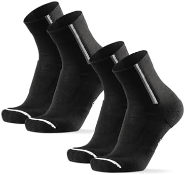 DANISH ENDURANCE Merino Cycling Socks, Cushioned for Road/MTB, 2-Pack