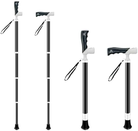 Adjustable Foldable Walking Cane, Hiking Sticks Canes Walking Sticks for Seniors,Telescopic Walking Canes with Anti-Slip Grip, Lightweight Trekking Cane for Hiking, Climbing.
