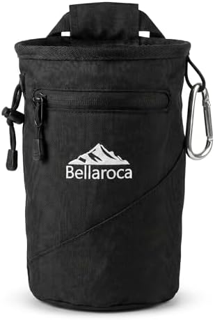 BELLAROCA® Chalk Bag and Bouldering Brush for Rock Climbing – Waterproof Climbing Set with Ergonomic Design, Adjustable Belt and Carabiner