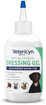Vetericyn Plus Wound Dressing Gel for Animals| Thick Barrier Wound Care for Cats, Dogs, Horses, and Small Animals, Works on Wounds and Skin Irritations. 3 Ounces