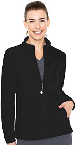 Med Couture Layers Performance Fleece Scrub Jacket for Women
