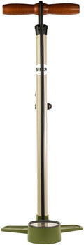 SILCA Terra Bike Floor Pump with Steel Construction, Wood Handle, 120psi