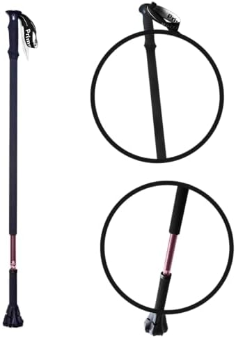 Dynamo - Prime Stick - 3-in-1 Cane - Vertical Balance-Posture Cane, Walking Stick, Trekking Pole, A Durable Foam Grip, Hand Tether, Lightweight, Twist Adjustable, Hiking, Stability Stick - Purple
