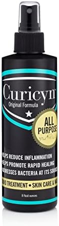 Curicyn Wound Care for Dogs, Cats & Livestock 8oz - All Natural, Fast Acting Wound Care for Pets, Safe Wound Care for Cats - Works on Varied Ailments, Easy Application Spray Bottle