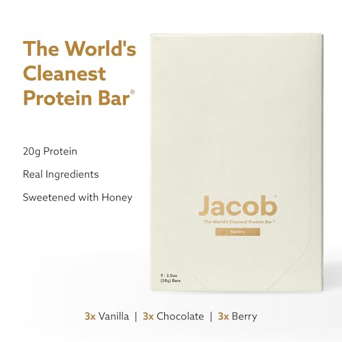 Jacob Bars, 20g Protein, Variety Pack 9pk - Grass-Fed, Seed Oil Free
