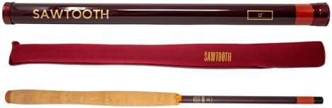 Sawtooth Tenkara Fly Fishing Rod – 12ft Ultralight Telescopic Rod Carbon Fiber (3.2oz) – Large Size for Trout, Bass, and Panfish – 4/5 Weight Equivalent – Compact & Packable for Backpacking