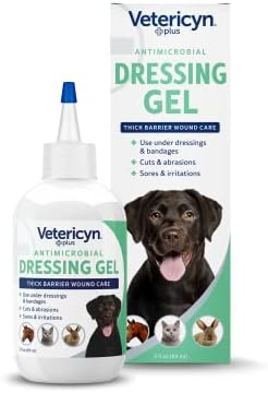 Vetericyn Plus Wound Dressing Gel for Animals| Thick Barrier Wound Care for Cats, Dogs, Horses, and Small Animals, Works on Wounds and Skin Irritations. 3 Ounces