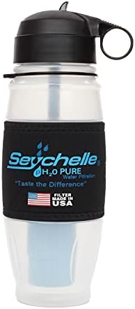 Seychelle pH2O Alkaline Water Filter Bottle - Increases pH and Filters Water - 28 oz