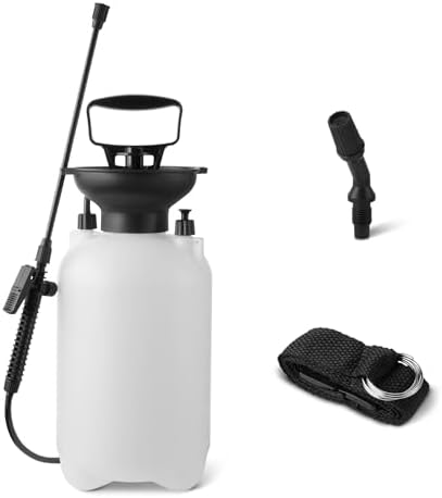 Amazon Basics Garden Sprayer for Gardens and Flower Beds, 1.3 Gallon (5L) Capacity with Extension Wand