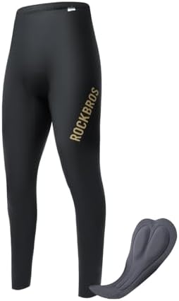 ROCKBROS Men's Padded Cycling Pants 4D Chamois Bike Tights Road MTB