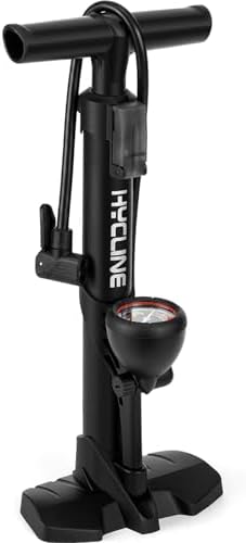 Hycline Bicycle Pump Durable Bike Floor Pump with Auto Dual Valve