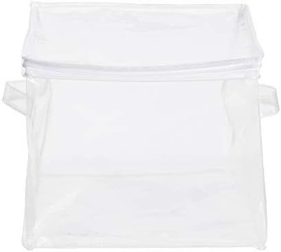 Amazon Basics Clear Zippered Storage Bags for Closet Organization, Stackable Clothing and Linen Storage Containers, 3-Pack