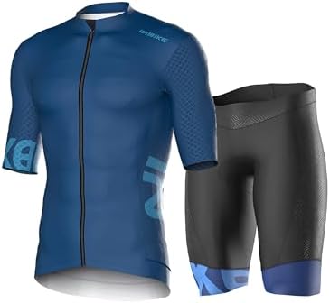 INBIKE Men's Cycling Jersey Set Quick-Dry Bike Shirts with Padded Shorts