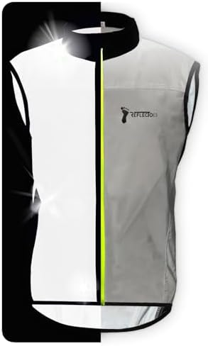 ReflecToes Reflective Bike Vest for Night Visibility – Hi Vis Running & Cycling Gilet – Lightweight, Breathable Outer Layer