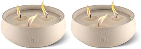 TIKI Citronella Concrete Candle 2 Pack Outdoor Tabletop Décor