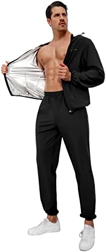 Men's Sauna Suit 2-Piece Performance Jacket and Pants Set for Weight Loss Workout Boxing