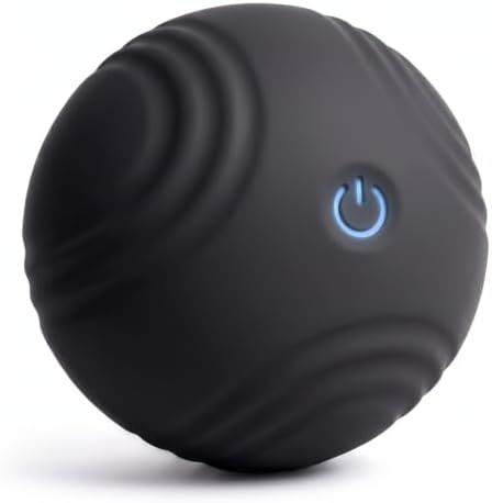 OCEANSUN Electric Mini Massage Ball, Yoga Massage Roller for Palm, Hand, Foot, Leg, Neck, Back, Multi-Directional Massage Ball (Black)