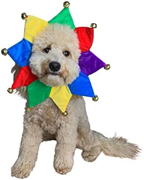 ComfyCamper Dog Jester Clown Neckpiece Cute Outfit Halloween Costume, L