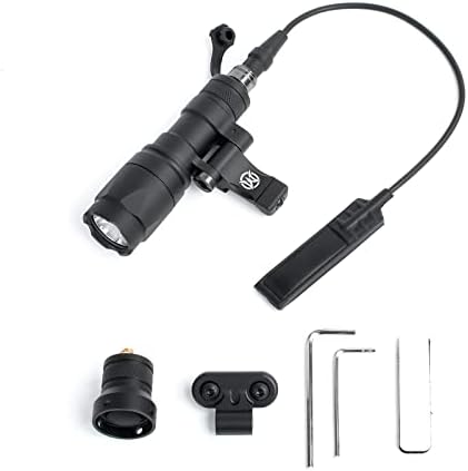NOBUHIRO NOB#340A 540 Lumens Tactical Flashlight, 2 Rotating Base, 2 Switches
