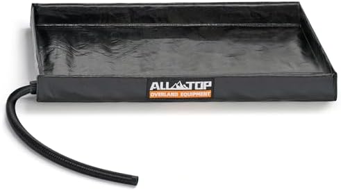 ALL-TOP Shower Room Water Base, 41x41x5in Foldable Collapsible Shower Basin Pan w/Removable Drain Pipe, Universal Shower Tent Waterproof Mat w/Storage Bag