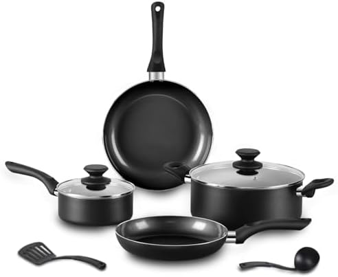 BECIGAR 8 Pcs Ceramic Pots and Pans Set